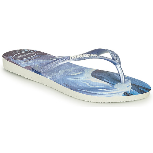 Čevlji  Deklice Japonke Havaianas KIDS SLIM FROZEN Modra