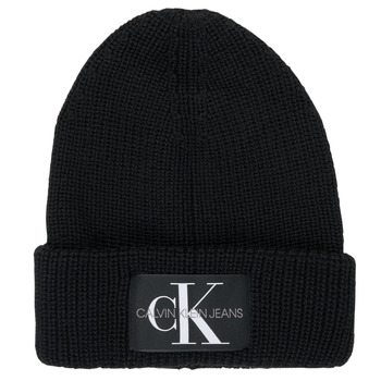 Tekstilni dodatki Moški Kape Calvin Klein Jeans MONOGRAM BEANIE WL Črna