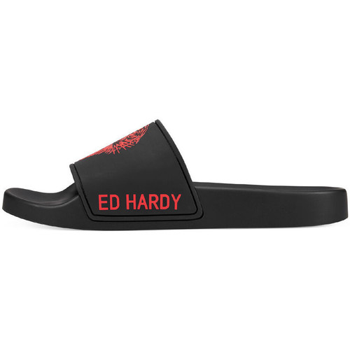 Čevlji  Moški Japonke Ed Hardy Sexy beast sliders black-red Rdeča