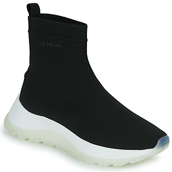 Čevlji  Ženske Visoke superge Calvin Klein Jeans 2 PIECE SOLE SOCK BOOT - KNIT Črna