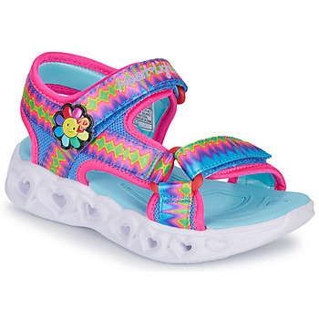 Čevlji  Deklice Športni sandali Skechers HEART LIGHTS SANDALS Rožnata / Modra