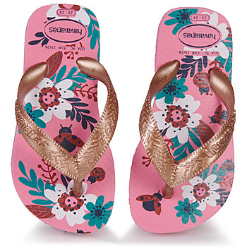 Čevlji  Deklice Japonke Havaianas KIDS FLORES Rožnata