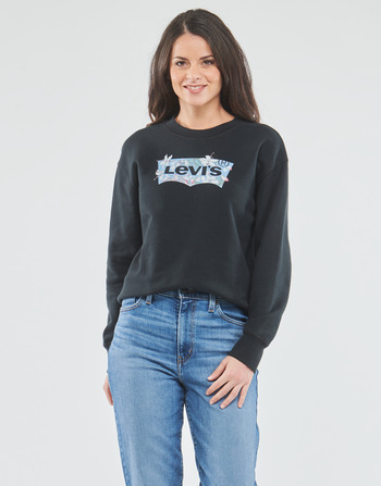 Oblačila Ženske Puloverji Levi's GRAPHIC STANDARD CREW Črna