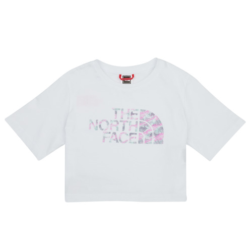 Oblačila Deklice Majice s kratkimi rokavi The North Face Girls S/S Crop Easy Tee Bela