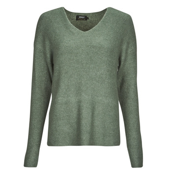 Oblačila Ženske Puloverji Only ONLCAMILLA V-NECK L/S PULLOVER KNT Kaki