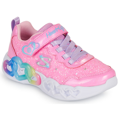 Čevlji  Deklice Nizke superge Skechers INFINITE HEART LIGHTS Rožnata / Led