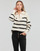 Oblačila Ženske Puloverji Vero Moda VMSABA STRIPE LS HIGHNECK BLOUSE GA NOOS Bež