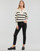 Oblačila Ženske Puloverji Vero Moda VMSABA STRIPE LS HIGHNECK BLOUSE GA NOOS Bež