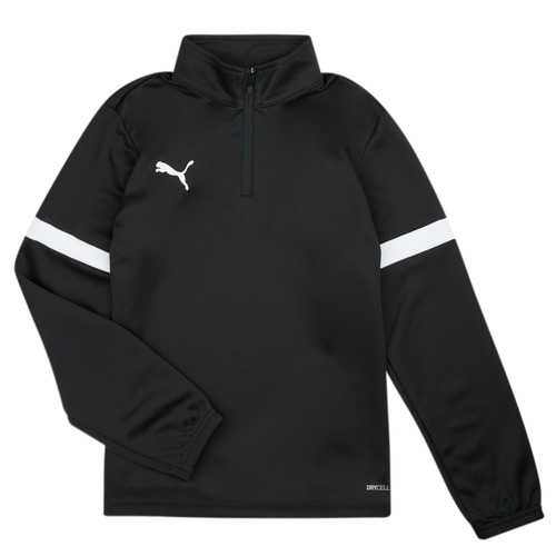 Oblačila Dečki Majice z dolgimi rokavi Puma INDIVIDUAL RISE 1/4 ZIP Črna