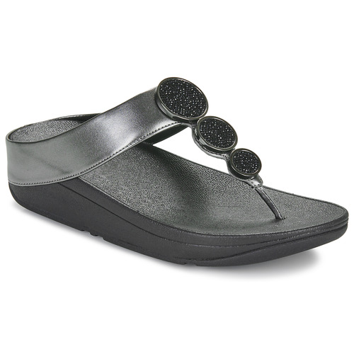 Čevlji  Ženske Japonke FitFlop Halo Bead-Circle Metallic Toe- Črna