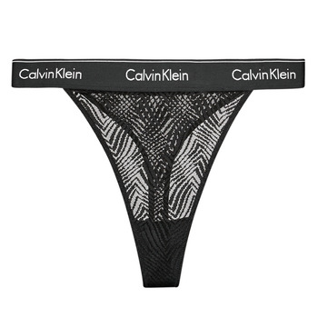 Spodnje perilo Ženske String Calvin Klein Jeans STRING THONG Črna