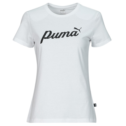 Oblačila Ženske Majice s kratkimi rokavi Puma ESS+ BLOSSOM SCRIPT TEE Bela