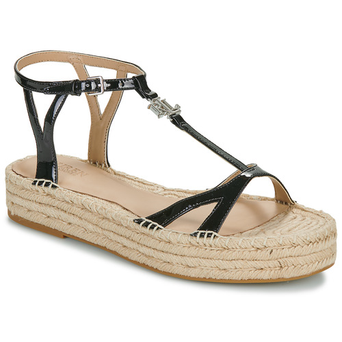 Čevlji  Ženske Sandali & Odprti čevlji Lauren Ralph Lauren PAYTON-ESPADRILLES-FLAT Črna