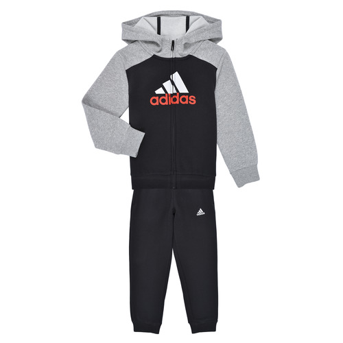 Adidas Sportswear Essentials Big Logo Fleece Track Suit Siva / Črna / Rdeča