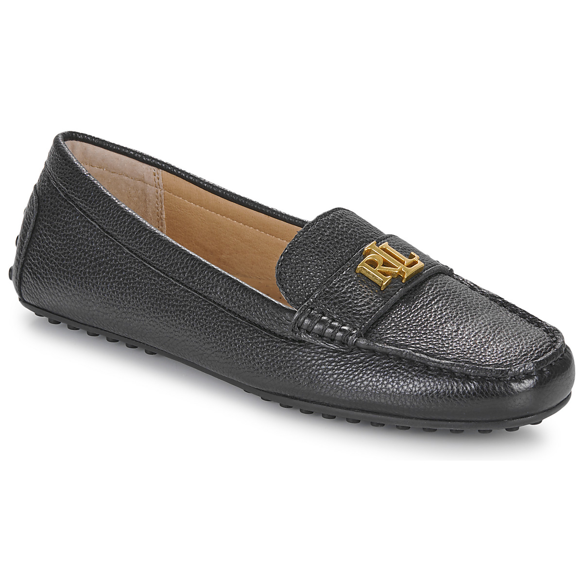 Čevlji  Ženske Mokasini Lauren Ralph Lauren BARNSBURY-FLATS-DRIVER Črna