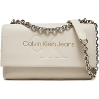 Torbice Ženske Torbe Calvin Klein Jeans SCULPTED EW FLAP W/CHAIN25 MONO K60K612221 Bež