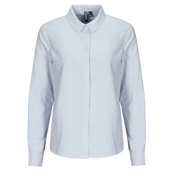 Oblačila Ženske Srajce & Bluze Pieces PCIRENA LS OXFORD SHIRT Bela / Modra