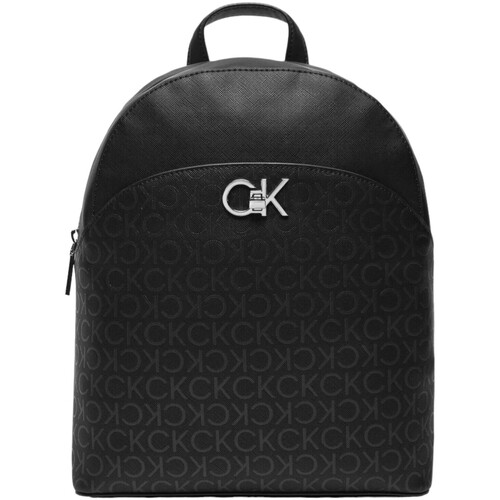 Torbice Ženske Nahrbtniki Calvin Klein Jeans RE-LOCK DOME BACKPACK_MONO K60K612540 Črna