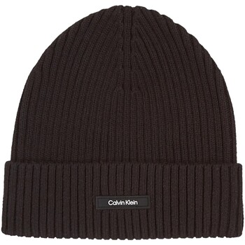 Tekstilni dodatki Moški Kape Calvin Klein Jeans CLASSIC COTTON RIB BEANIE K50K512362 Črna