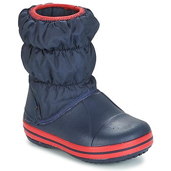 Čevlji  Dečki Škornji za sneg Crocs WINTER PUFF BOOT KIDS Modra