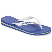 Topánky Žabky Havaianas BRASIL LOGO Biela / Námornícka modrá