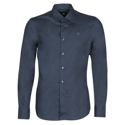 Oblečenie Muž Košele s dlhým rukávom G-Star Raw DRESSED SUPER SLIM SHIRT LS Modrá