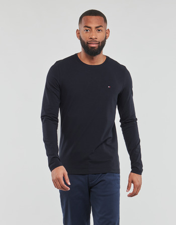 Oblečenie Muž Tričká s dlhým rukávom Tommy Hilfiger STRETCH SLIM FIT LONG SLEEVE TEE Námornícka modrá