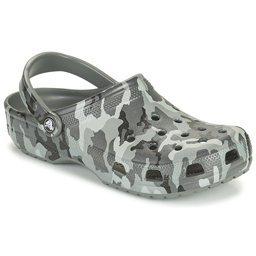 Topánky Muž Nazuvky Crocs CLASSIC PRINTED CAMO CLOG Maskáčový vzor / Šedá