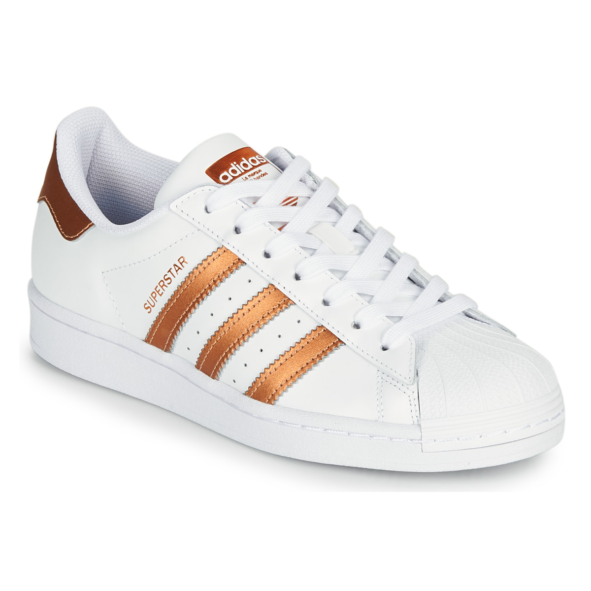 Topánky Žena Nízke tenisky adidas Originals SUPERSTAR W Biela / Bronzová