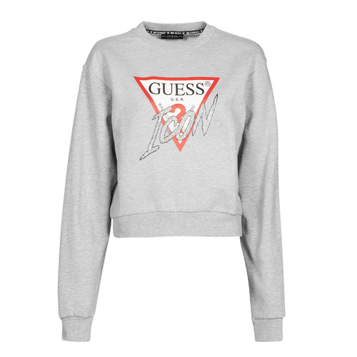 Oblečenie Žena Mikiny Guess ICON FLEECE Šedá