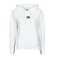 Oblečenie Žena Mikiny Tommy Jeans TJW TOMMY CENTER BADGE HOODIE Biela