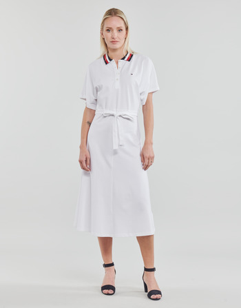 Tommy Hilfiger GBL STP FLARE MIDI POLO DRESS SS