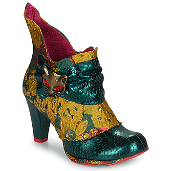 Topánky Žena Čižmičky Irregular Choice Miaow Zelená / Žltá