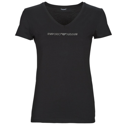 Oblečenie Žena Tričká s krátkym rukávom Emporio Armani T-SHIRT V NECK Čierna