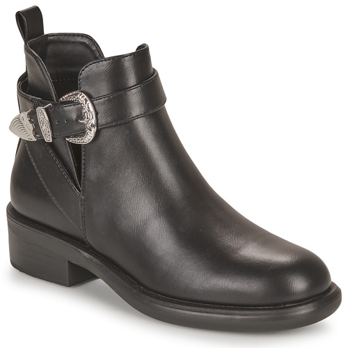 Topánky Žena Polokozačky Only ONLBLOOM-5 PU BUCKLE BOOT Čierna