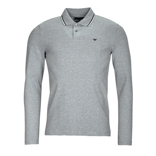 Oblečenie Muž Polokošele s dlhým rukávom Emporio Armani POLO SHIRT 8N1FB5 Šedá