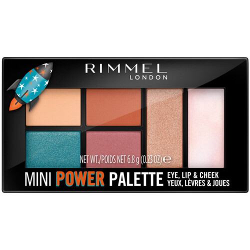 krasa Žena Očné tiene & podkladové bázy Rimmel London Mini Power Palette Modrá