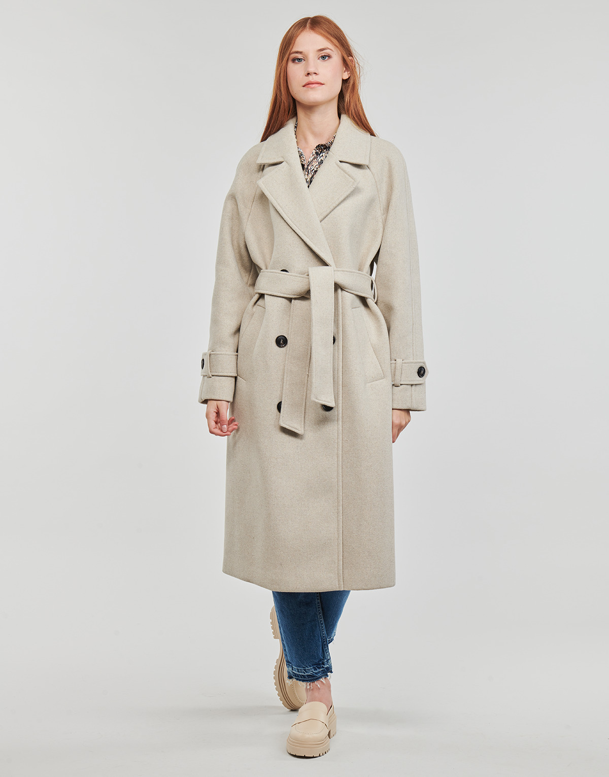 Oblečenie Žena Kabáty Esprit Trench Coat Biela