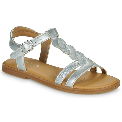 Topánky Dievča Sandále Geox J SANDAL KARLY GIRL Strieborná