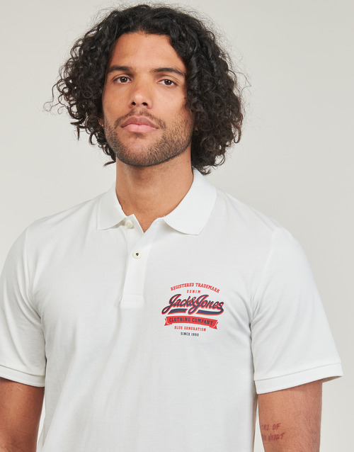 Jack & Jones JJELOGO POLO SS 2 COL SS24 SN Biela