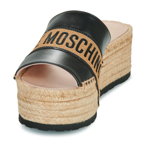 Love Moschino MULE RIBBON Čierna / Béžová