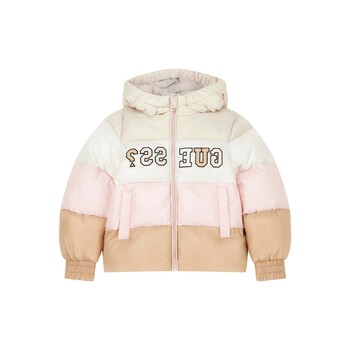 Oblečenie Dievča Vyteplené bundy Guess HOODED LS PADDED PUFFER W ZIP Viacfarebná