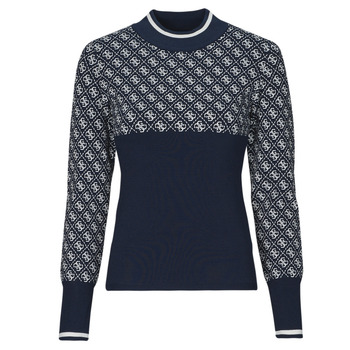 Oblečenie Žena Svetre Guess LISE 4G LS SWEATER Námornícka modrá