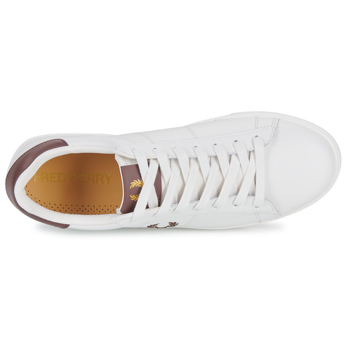 Fred Perry SPENCER LEATHER Biela / Bordová