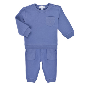 Oblečenie Chlapec Súpravy vrchného oblečenia Polo Ralph Lauren LS WAFLE SET-SETS-PANT SET Modrá