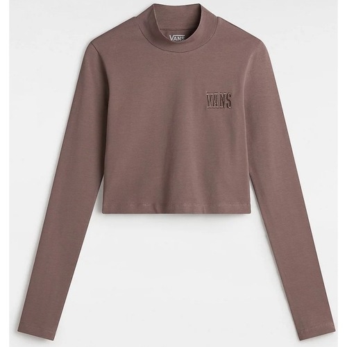 Oblečenie Žena Tričká a polokošele Vans MINI MOCK NECK LS PROG Hnedá