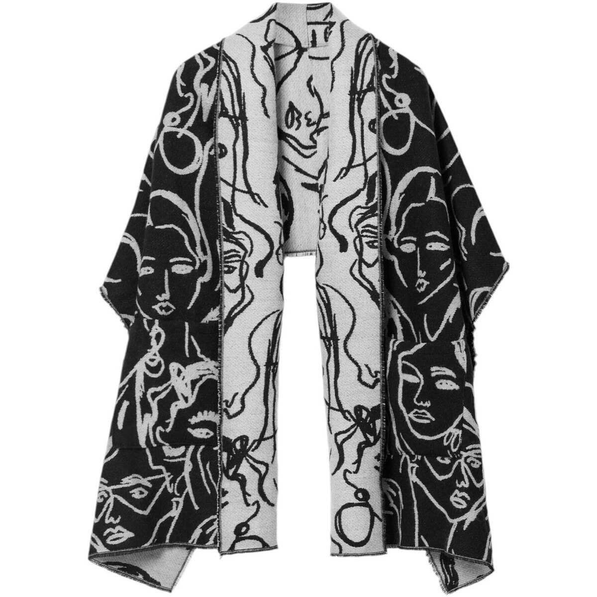 Oblečenie Žena Kabáty Desigual PONCHO_FACE 24WAIA19 Čierna