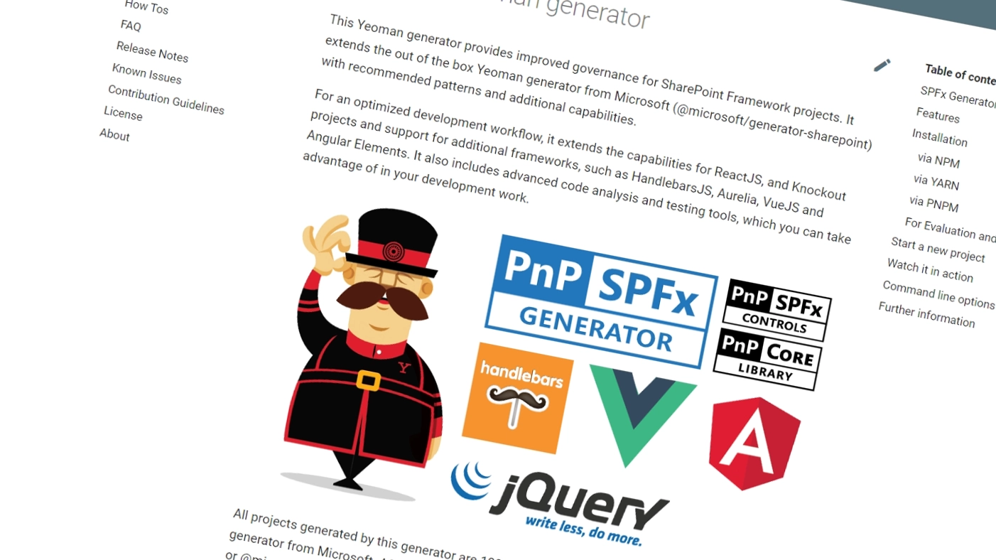 PnP SPFx Yeoman generator