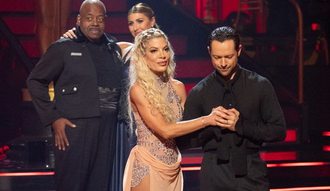 Tori Spelling and Pasha Pashkov on Dancing With the Stars