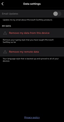 IOS Remove my remote data 2